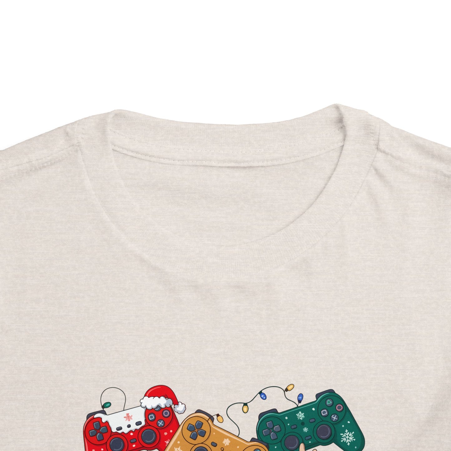 Toddler Tee — Festive Video Game Controllers Christmas Design