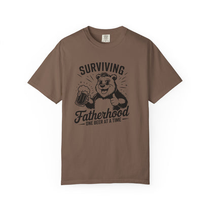 Surviving Fatherhood T-Shirt | Funny Gift for Dads | Casual, Gift for Father's Day, New Dad Shirt, Beer Lovers Tee