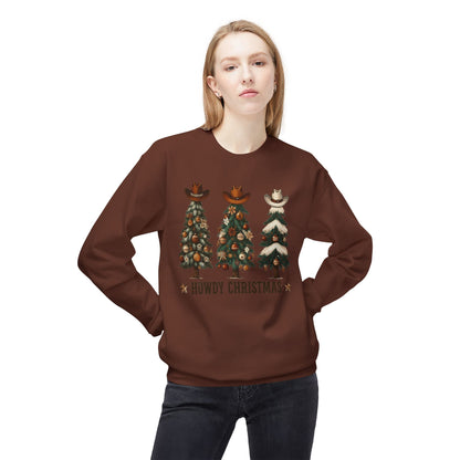 Howdy Christmas Sweatshirt - Western Cowboy Tree Holiday Crewneck