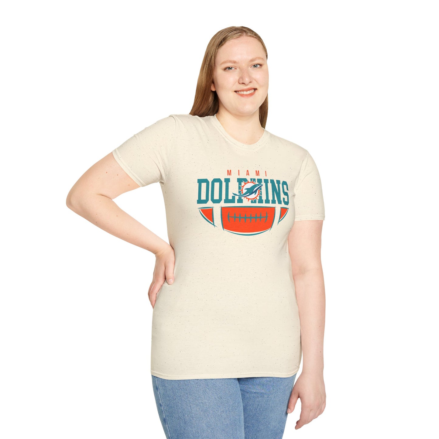 Miami Dolphins Retro Softstyle T-Shirt, Casual Sportswear, Game Day Apparel, Unisex Tee, Football Fan Gift