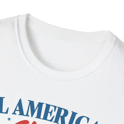 All American Chick T-Shirt, Fun Independence Day Tee, All American Chick Shirt, Cute Farm Animal Apparel, Gift for Chicken Lovers