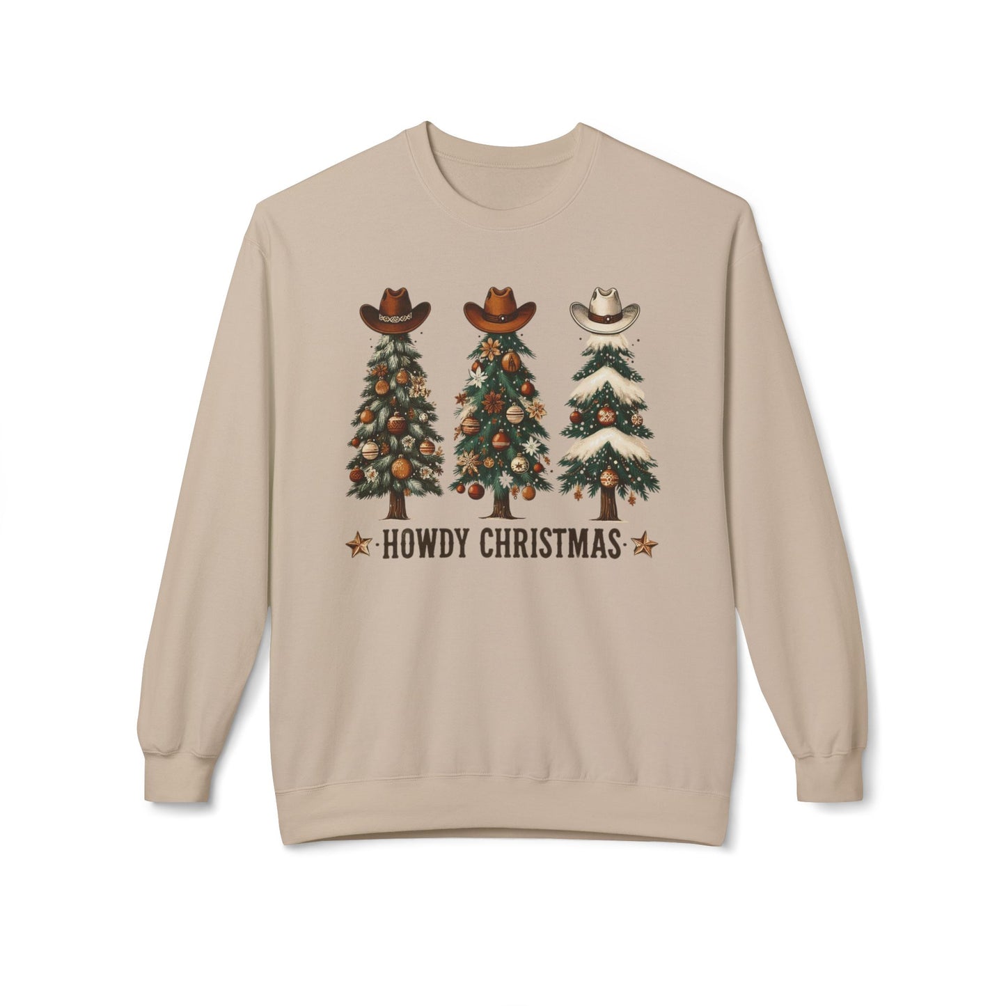Howdy Christmas Sweatshirt - Western Cowboy Tree Holiday Crewneck