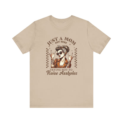 Funny Mom Spirit Tee, Just a Mom Shirt, Gift for Mom, Mother's Day Gift, Casual T-Shirt, Rocker Mom Tee