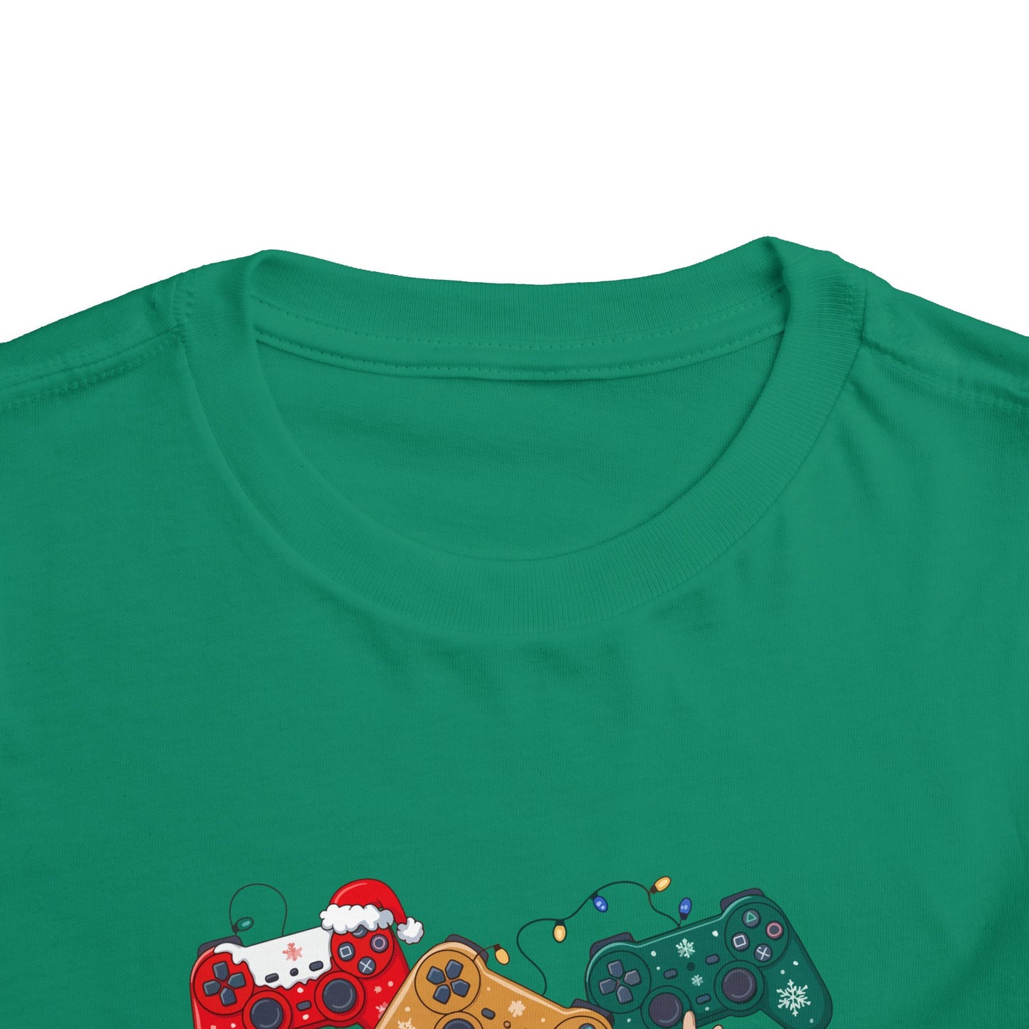 Toddler Tee — Festive Video Game Controllers Christmas Design