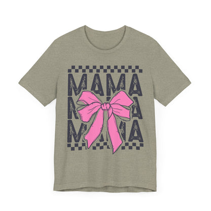 Cute Mama Bow Graphic Tee, Mother's Day Gift, Stylish T-Shirt for Moms, Everyday Wear, Birthday Gift for Her