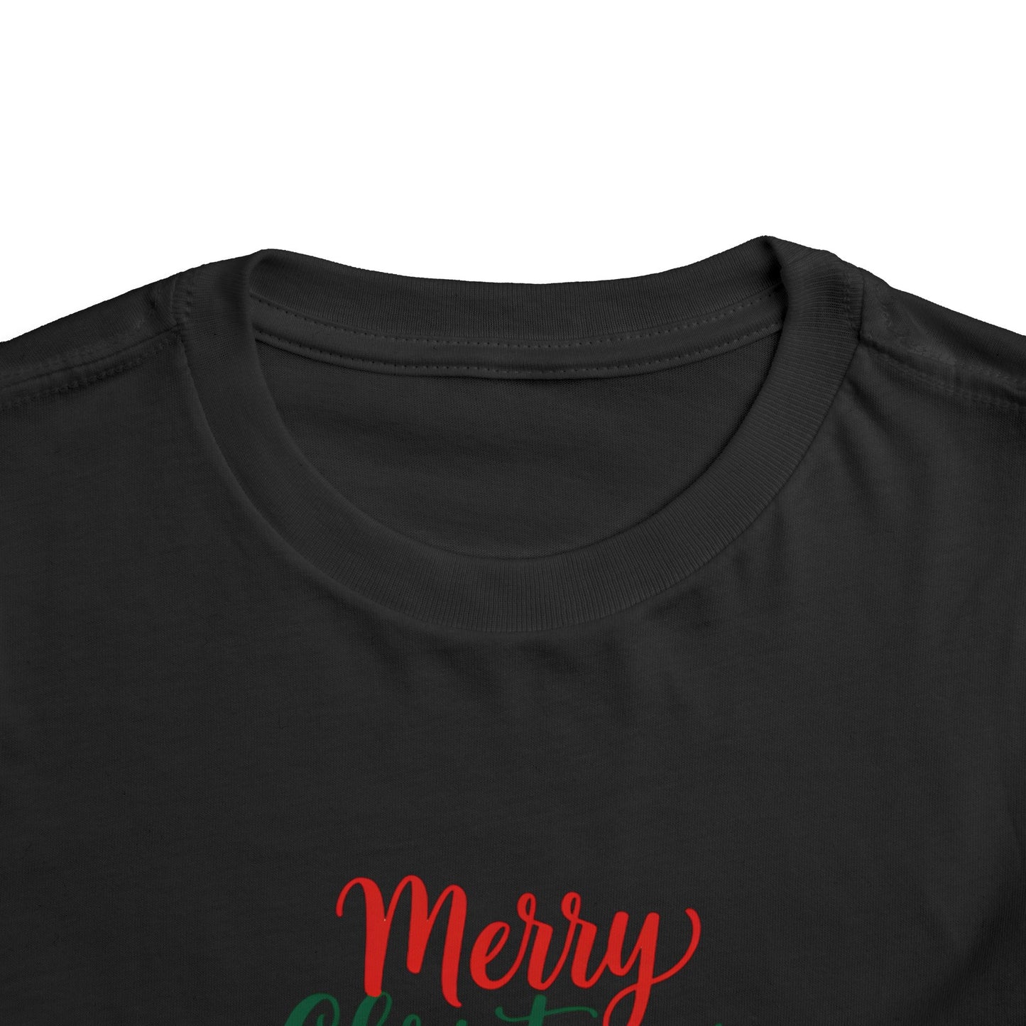 Toddler Christmas Tee — Dabbing Gingerbread with "Merry Christmas"