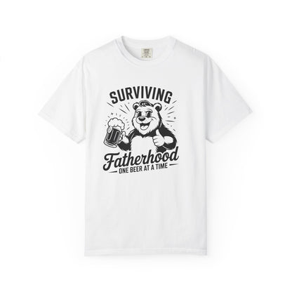 Surviving Fatherhood T-Shirt | Funny Gift for Dads | Casual, Gift for Father's Day, New Dad Shirt, Beer Lovers Tee