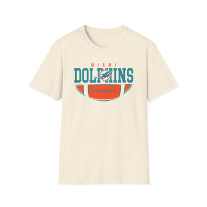 Miami Dolphins Retro Softstyle T-Shirt, Casual Sportswear, Game Day Apparel, Unisex Tee, Football Fan Gift