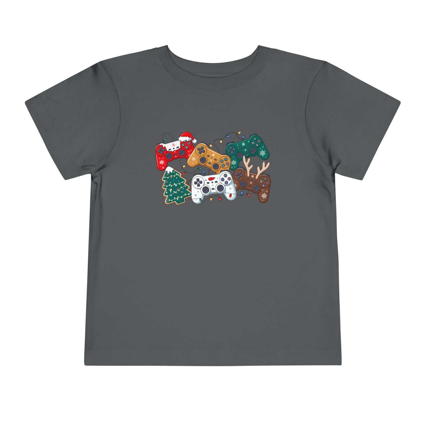 Toddler Tee — Festive Video Game Controllers Christmas Design