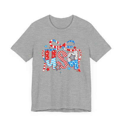 Patriotic USA Tee, Casual Style, Summer Festivals, Independence Day, Family Gatherings, Gift for Him/Her
