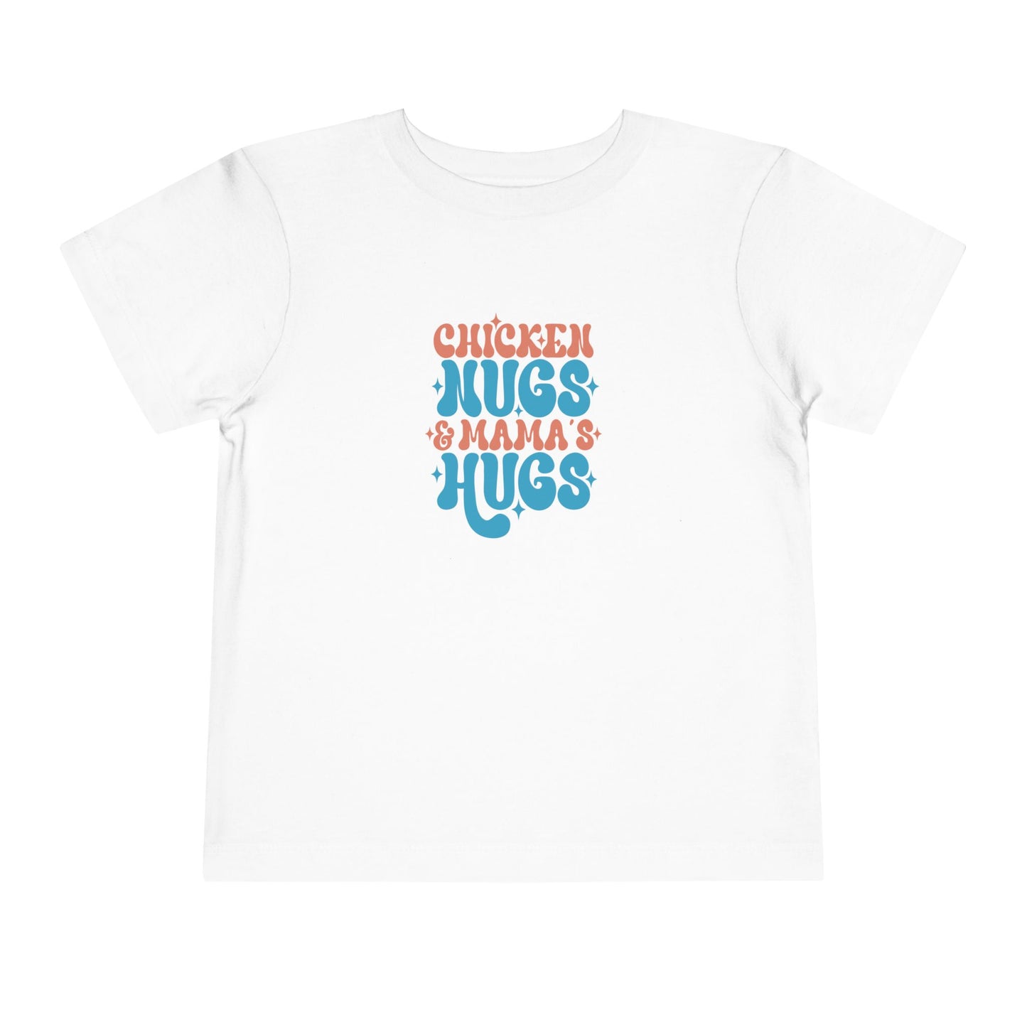 Toddler Short Sleeve Tee - 'Chicken Hugs & Mama's Hugs' - Cute Kid's T-Shirt, Fun Gift for Birthdays, Playdates, Family Gatherings