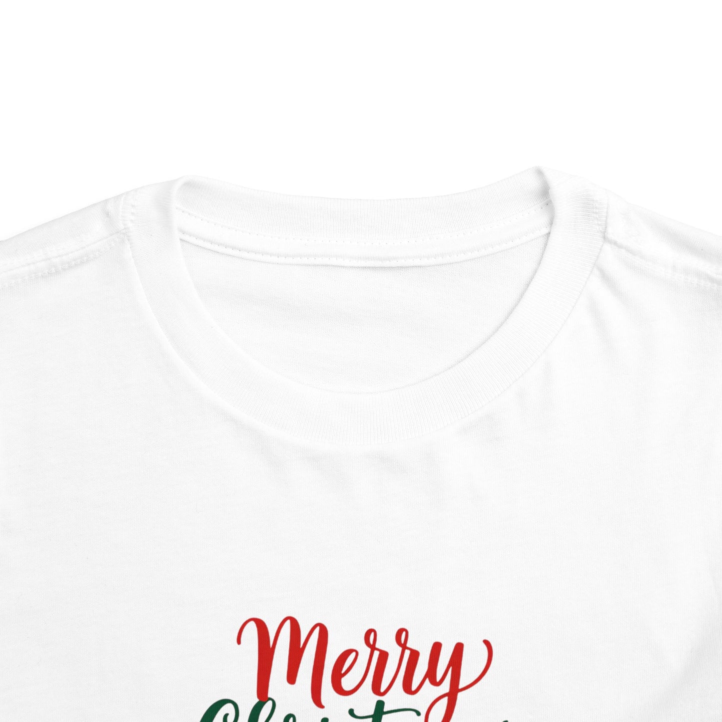 Toddler Christmas Tee — Dabbing Gingerbread with "Merry Christmas"