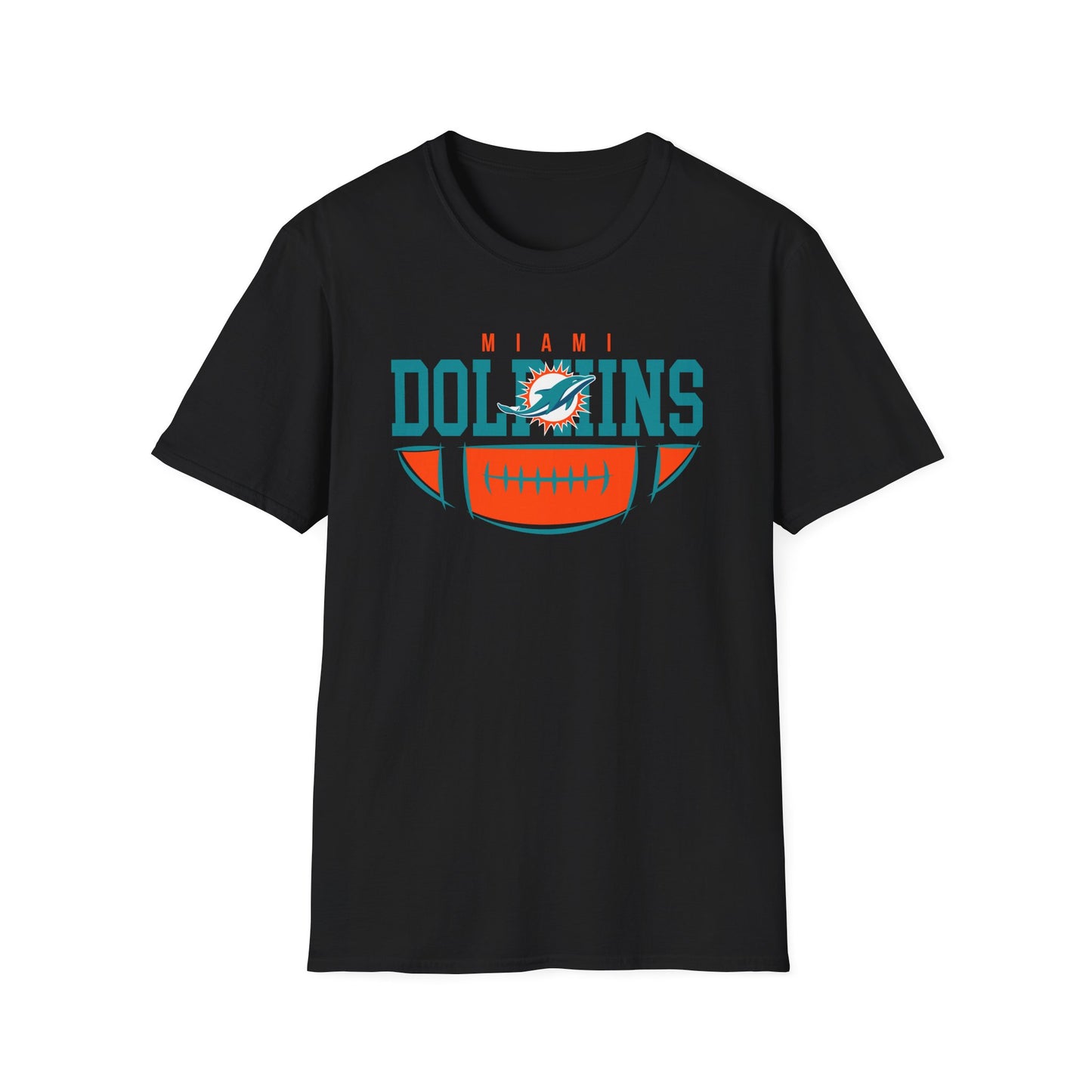 Miami Dolphins Retro Softstyle T-Shirt, Casual Sportswear, Game Day Apparel, Unisex Tee, Football Fan Gift