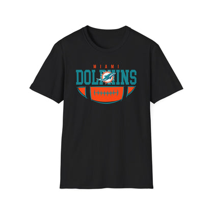 Miami Dolphins Retro Softstyle T-Shirt, Casual Sportswear, Game Day Apparel, Unisex Tee, Football Fan Gift