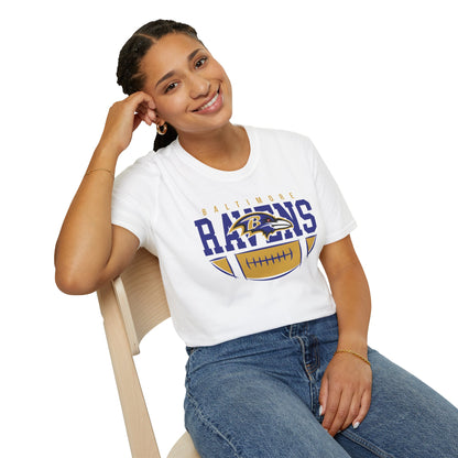 Baltimore Ravens Softstyle T-Shirt, Casual Sports Tee, Gift for Fans, Game Day Apparel, Unisex T-Shirt, Team Spirit Wear