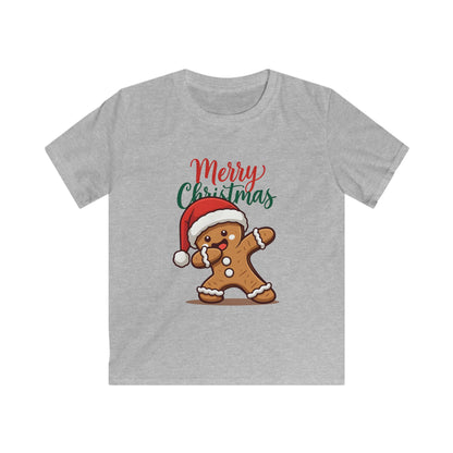 Kids Tee — Merry Christmas Gingerbread Boy Holiday Shirt