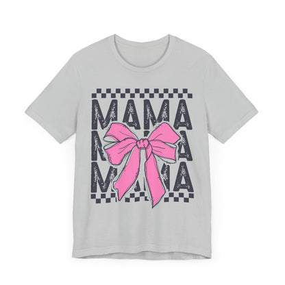 Cute Mama Bow Graphic Tee, Mother's Day Gift, Stylish T-Shirt for Moms, Everyday Wear, Birthday Gift for Her