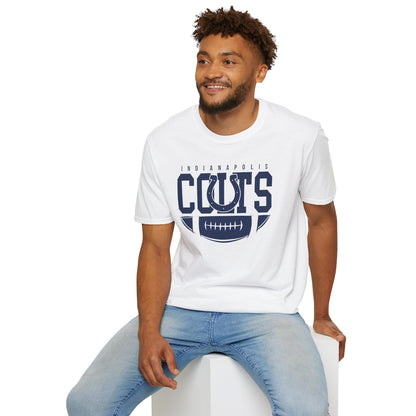 Indianapolis Colts Unisex Softstyle T-Shirt, Football Tee, Game Day Apparel, Casualwear, Sports Fan Gear, Gift for Him/Her