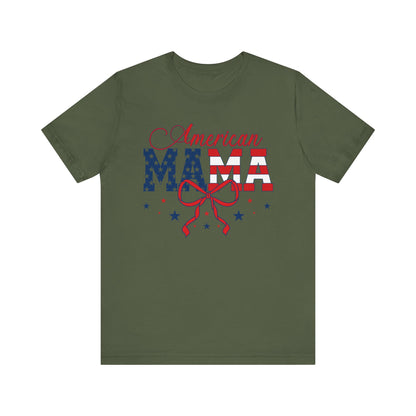 American Mama Patriotic Tee, Fourth of July T-Shirt, Independence Day Shirt, Summer Holiday Apparel, Gift for Moms