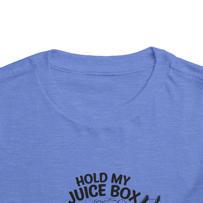 Toddler Short Sleeve Tee - "Hold My Juice Box and Watch This" Fun Kid's Shirt, Birthday Gift, Playdate Apparels, Cute Graphic Tee, [...]