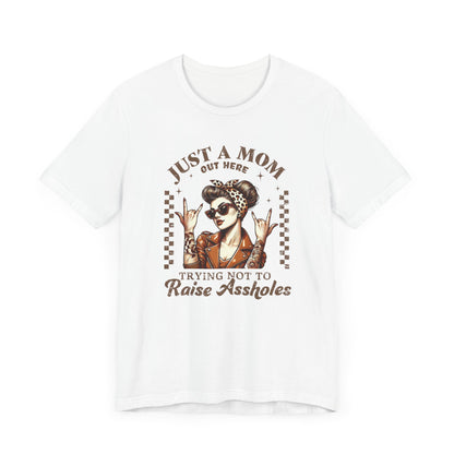 Funny Mom Spirit Tee, Just a Mom Shirt, Gift for Mom, Mother's Day Gift, Casual T-Shirt, Rocker Mom Tee