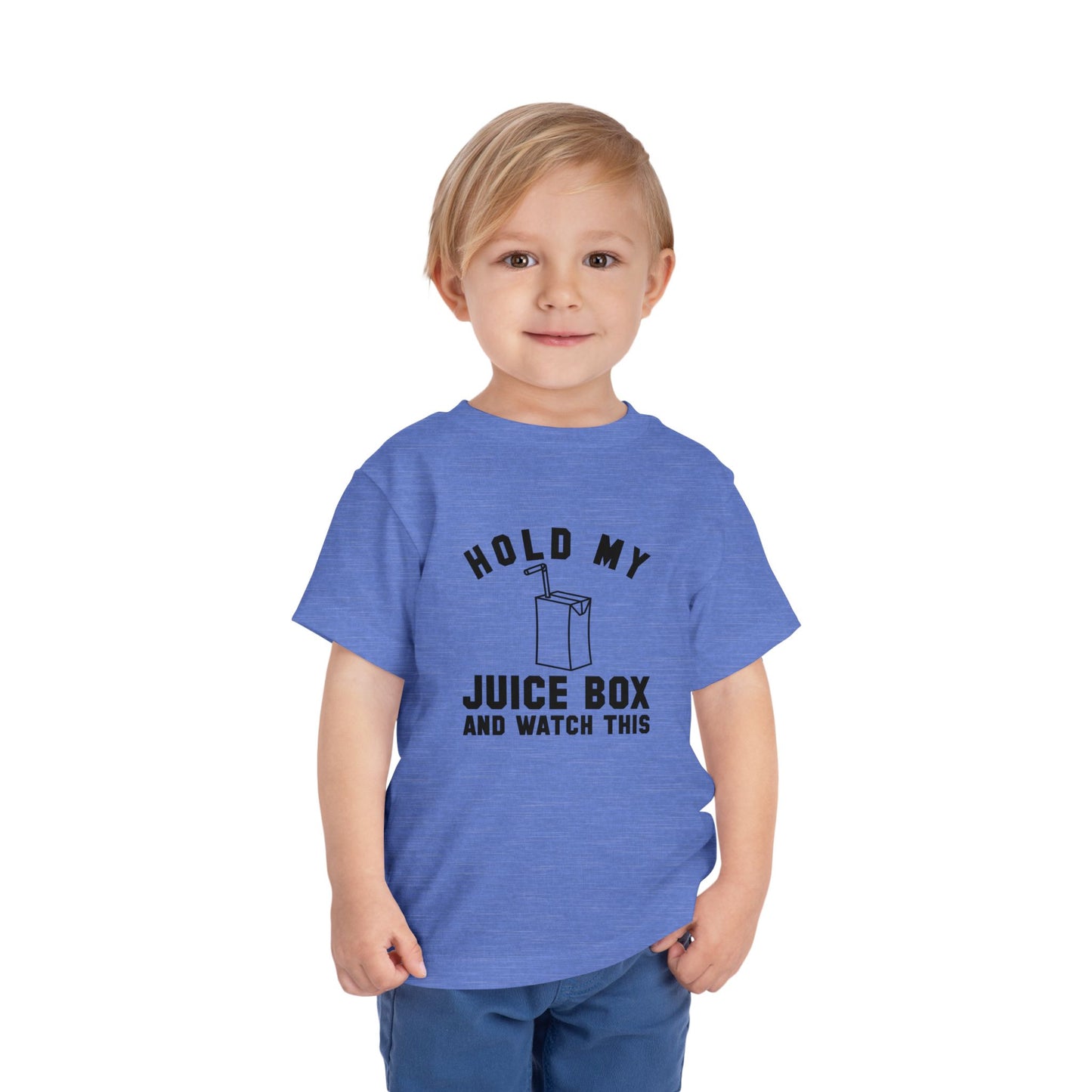 Fun Toddler Tee - "Hold My Juice Box and Watch This" - Perfect for Playdates, Birthdays, Summer Fun, Gift for Kids, Toddler Clothes