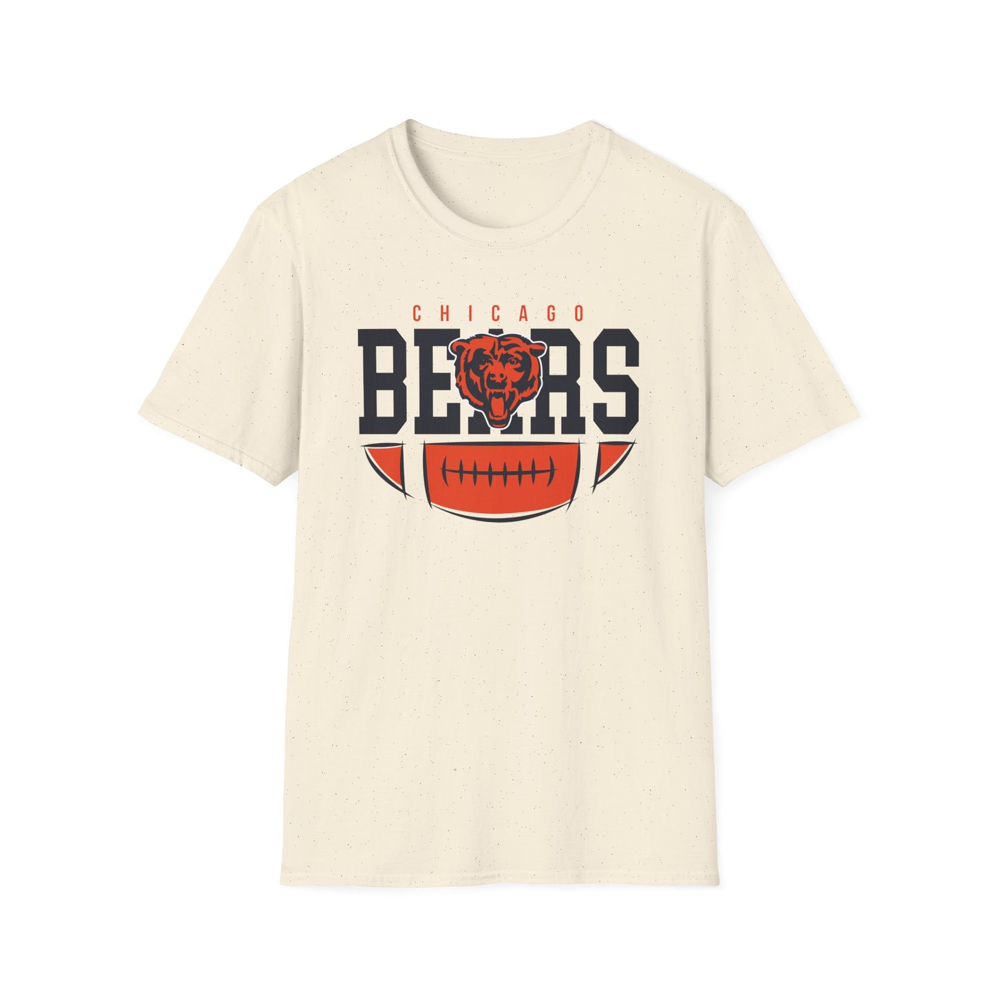 Chicago Bears Unisex Softstyle T-Shirt, Game Day Tee, Football Apparel, Sports Fan Shirt, Casual Wear, Tailgating Outfit
