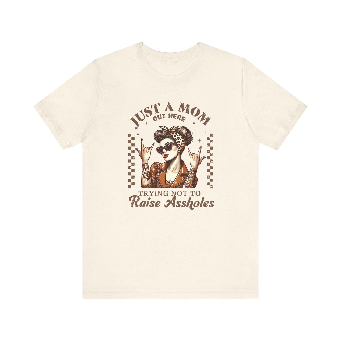 Funny Mom Spirit Tee, Just a Mom Shirt, Gift for Mom, Mother's Day Gift, Casual T-Shirt, Rocker Mom Tee