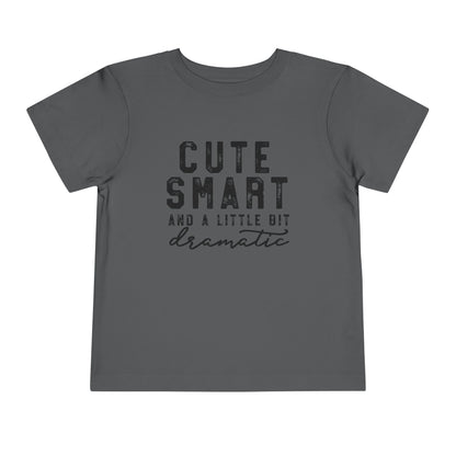 Cute & Smart Toddler Short Sleeve Tee - Fun Gift for Kids, Birthday Outfits, Playtime Apparel, Unique Toddler Fashion