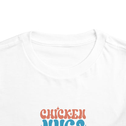 Toddler Short Sleeve Tee - 'Chicken Hugs & Mama's Hugs' - Cute Kid's T-Shirt, Fun Gift for Birthdays, Playdates, Family Gatherings