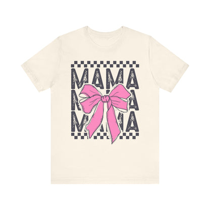 Cute Mama Bow Graphic Tee, Mother's Day Gift, Stylish T-Shirt for Moms, Everyday Wear, Birthday Gift for Her