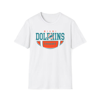 Miami Dolphins Retro Softstyle T-Shirt, Casual Sportswear, Game Day Apparel, Unisex Tee, Football Fan Gift