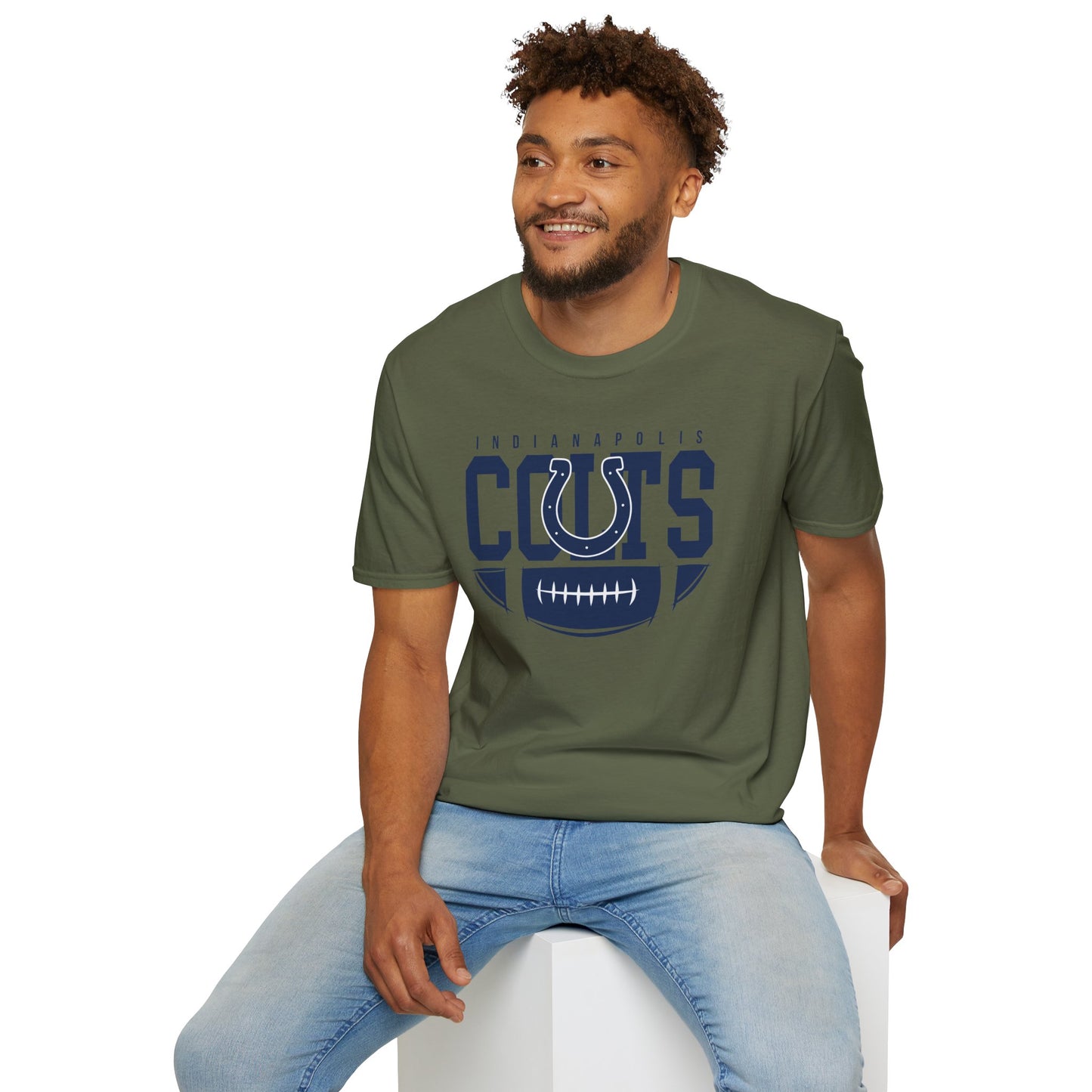 Indianapolis Colts Unisex Softstyle T-Shirt, Football Tee, Game Day Apparel, Casualwear, Sports Fan Gear, Gift for Him/Her