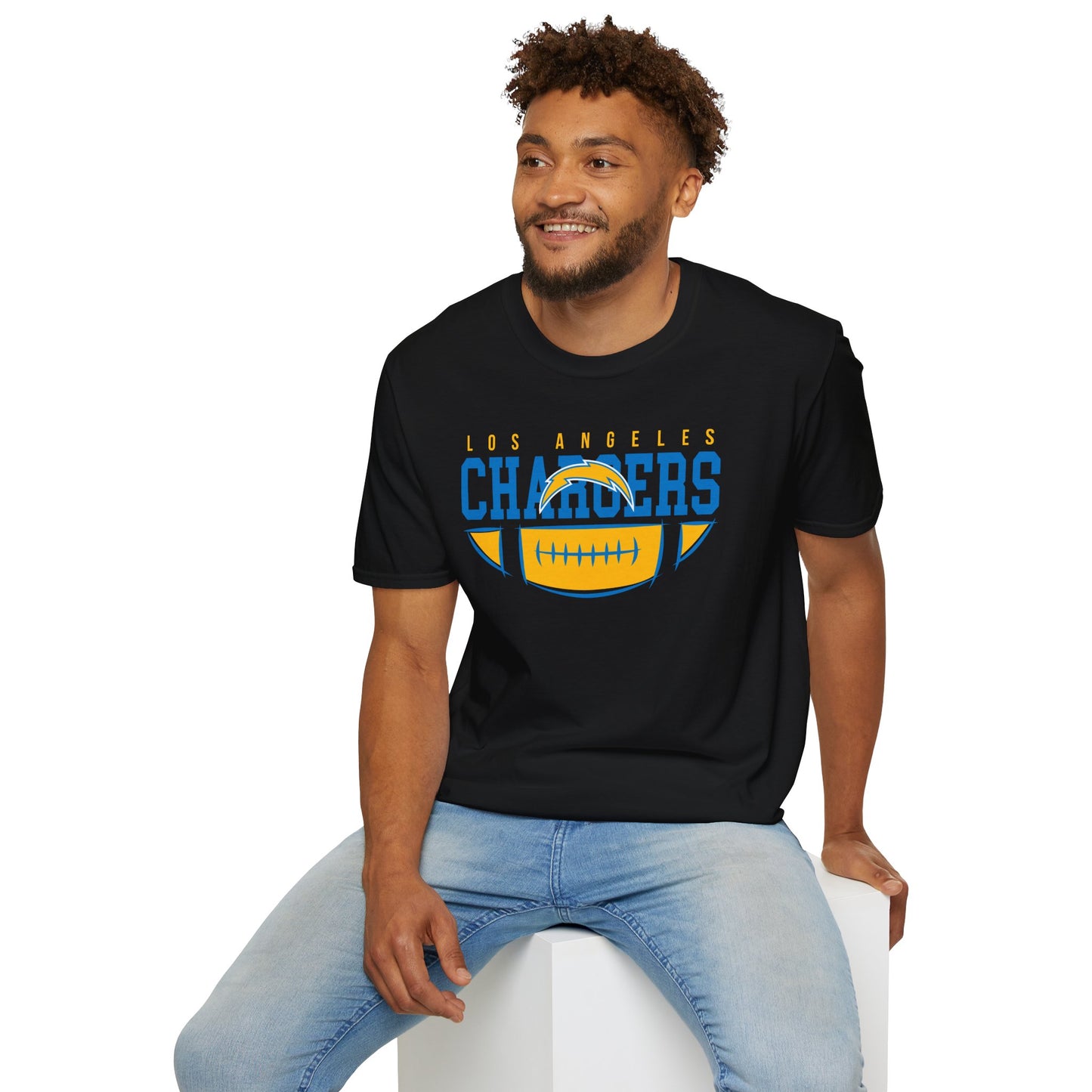 Unisex Softstyle T-Shirt - Chargers Football Pride, Casual Wear, Game Day Tee, Sports Fan Shirt, Gift for Him/Her