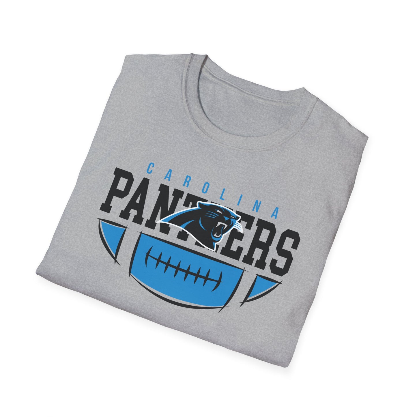 Panthers Logo Unisex Softstyle T-Shirt, Football Fan Tee, Game Day Shirt, Sports Apparel, Casual Wear, Gift for Fans