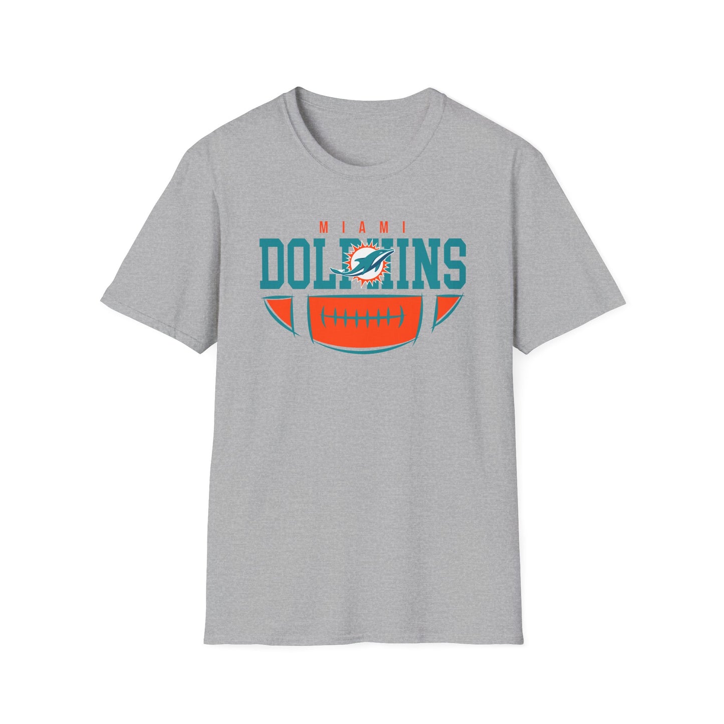 Miami Dolphins Retro Softstyle T-Shirt, Casual Sportswear, Game Day Apparel, Unisex Tee, Football Fan Gift