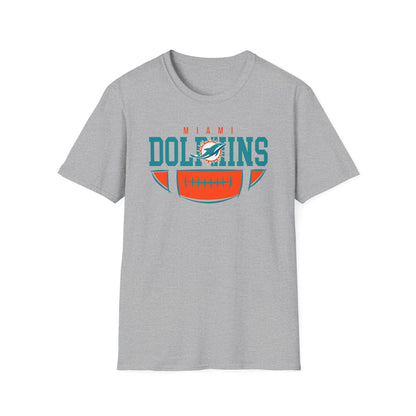 Miami Dolphins Retro Softstyle T-Shirt, Casual Sportswear, Game Day Apparel, Unisex Tee, Football Fan Gift