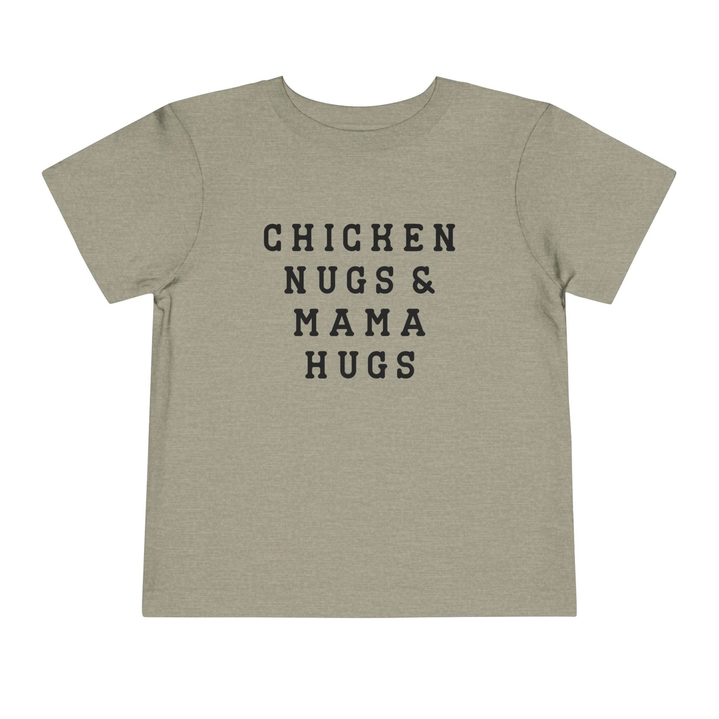 Toddler Chicken Nugs & Mama Hugs Tee - Cute Kids Shirt, Funny Toddler Tee, Gift for Moms, Baby Shower Gift, Playdate Outfit