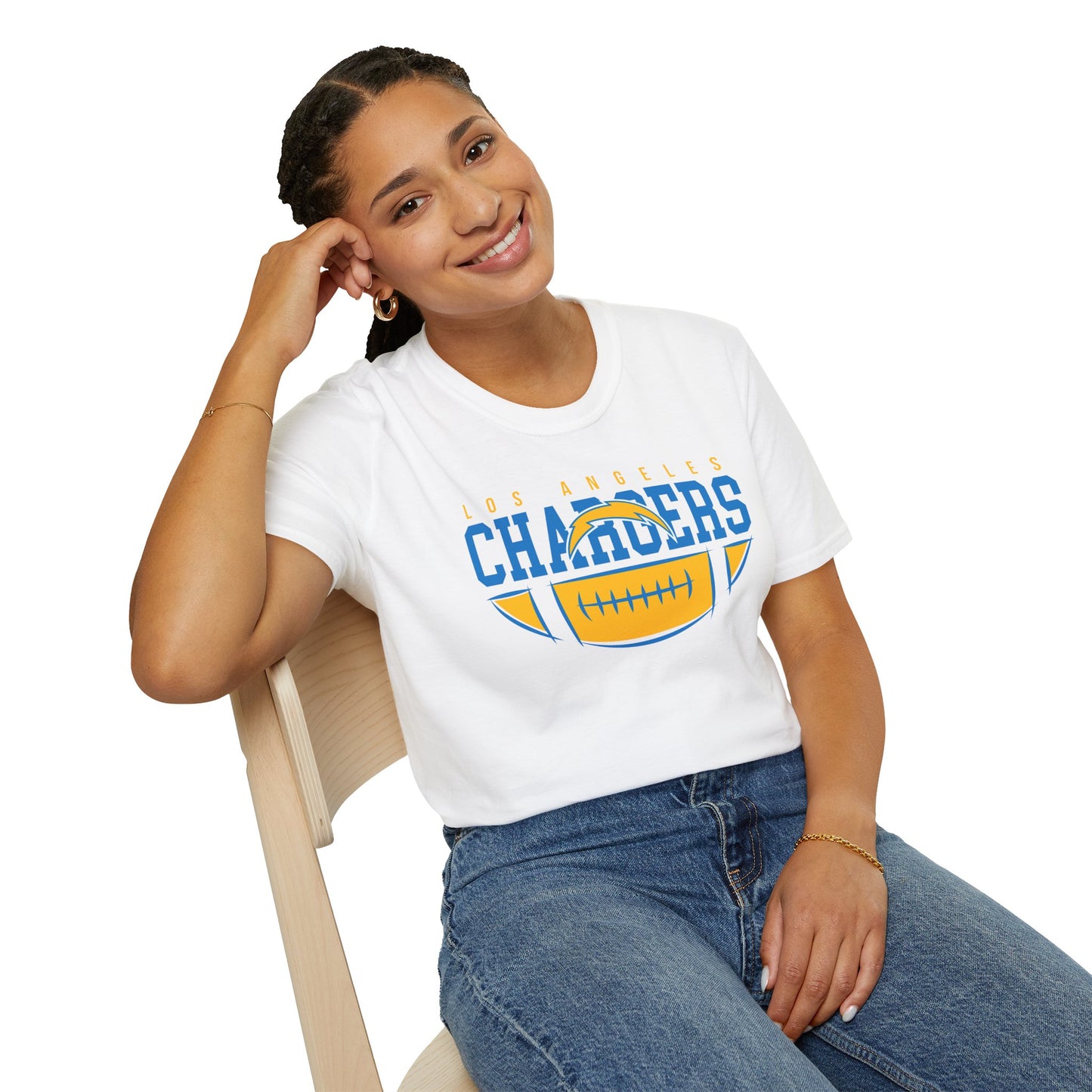 Unisex Softstyle T-Shirt - Chargers Football Pride, Casual Wear, Game Day Tee, Sports Fan Shirt, Gift for Him/Her