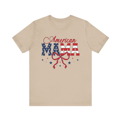 American Mama Patriotic Tee, Fourth of July T-Shirt, Independence Day Shirt, Summer Holiday Apparel, Gift for Moms