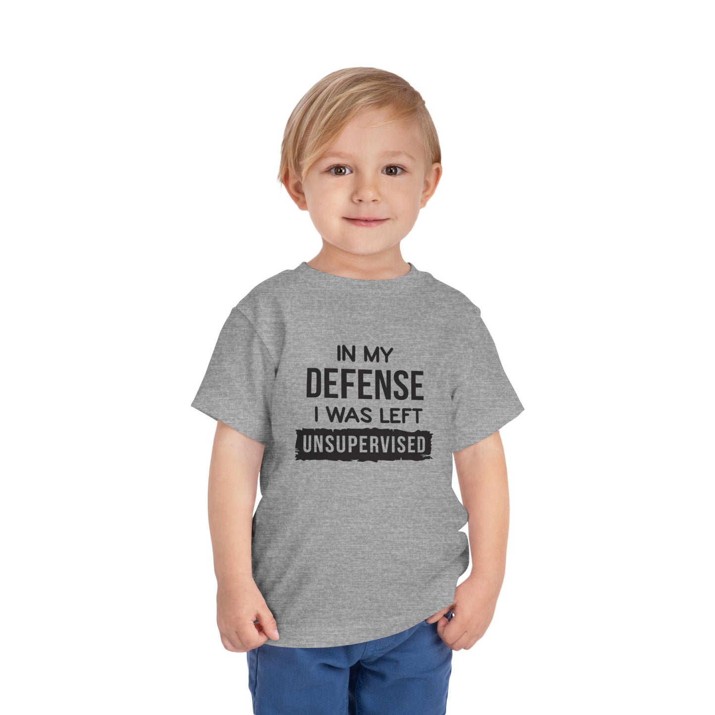 Funny Toddler Tee - "In My Defense I Was Left Unsupervised" - Cute Gift for Kids, Humor Tee, Playtime Wear, Birthday Shirt, Family [...]