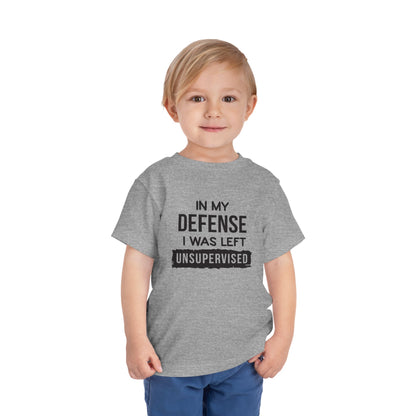 Funny Toddler Tee - "In My Defense I Was Left Unsupervised" - Cute Gift for Kids, Humor Tee, Playtime Wear, Birthday Shirt, Family [...]