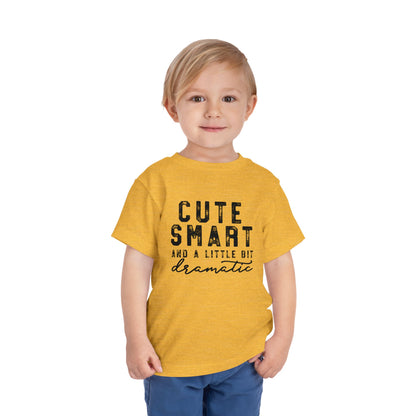 Cute & Smart Toddler Short Sleeve Tee - Fun Gift for Kids, Birthday Outfits, Playtime Apparel, Unique Toddler Fashion