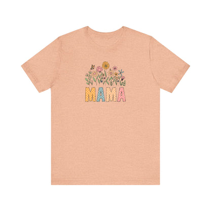 Floral Mama Tee - Perfect for Mother's Day, Baby Showers, Gifts for Moms, Casual Wear, Spring Fashion