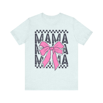 Cute Mama Bow Graphic Tee, Mother's Day Gift, Stylish T-Shirt for Moms, Everyday Wear, Birthday Gift for Her