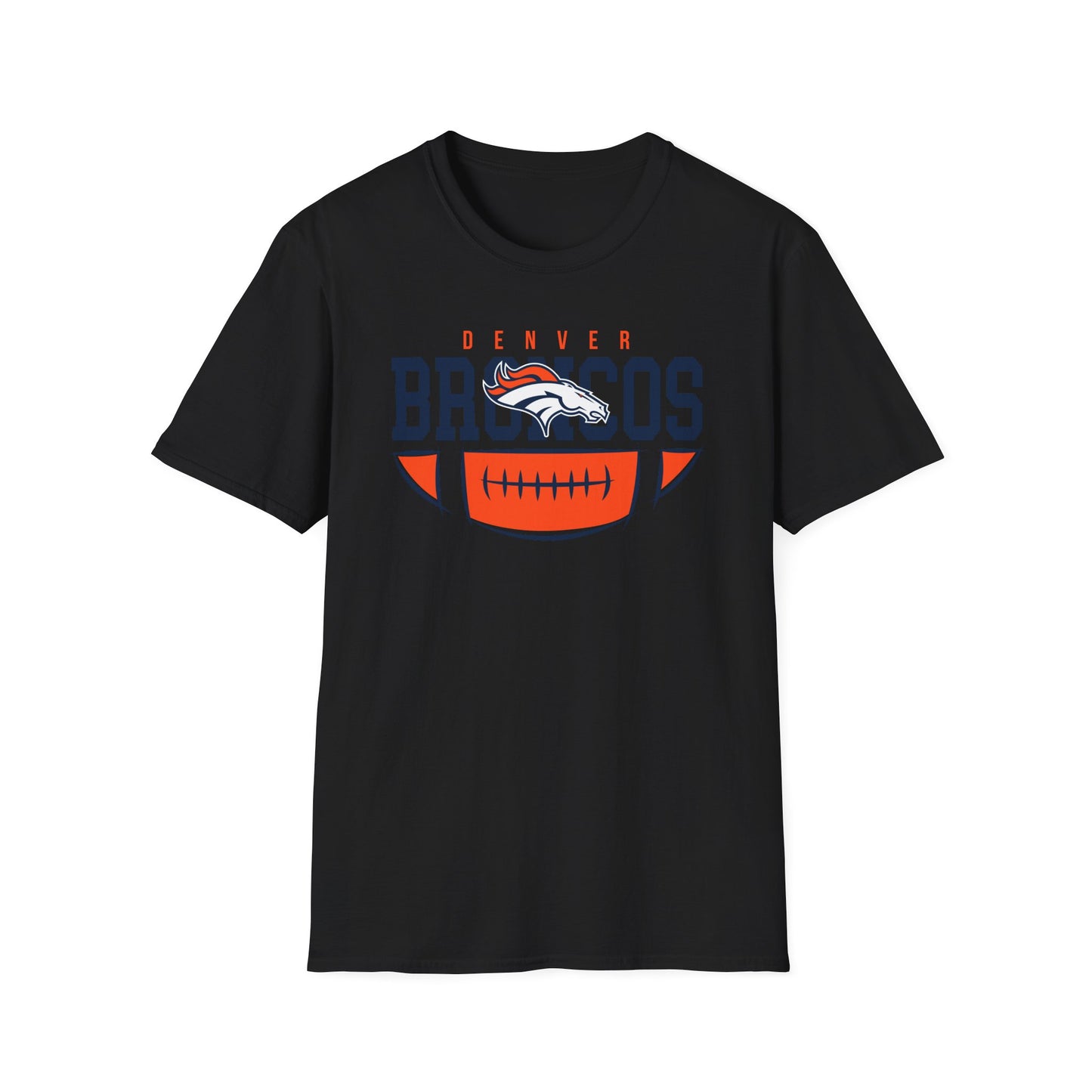 Denver Broncos Unisex Softstyle T-Shirt, Football Tee, Game Day Shirt, Sports Apparel, Fan Gear, Gift for Sports Lovers
