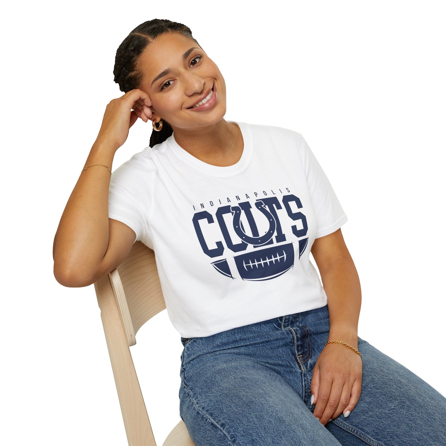 Indianapolis Colts Unisex Softstyle T-Shirt, Football Tee, Game Day Apparel, Casualwear, Sports Fan Gear, Gift for Him/Her