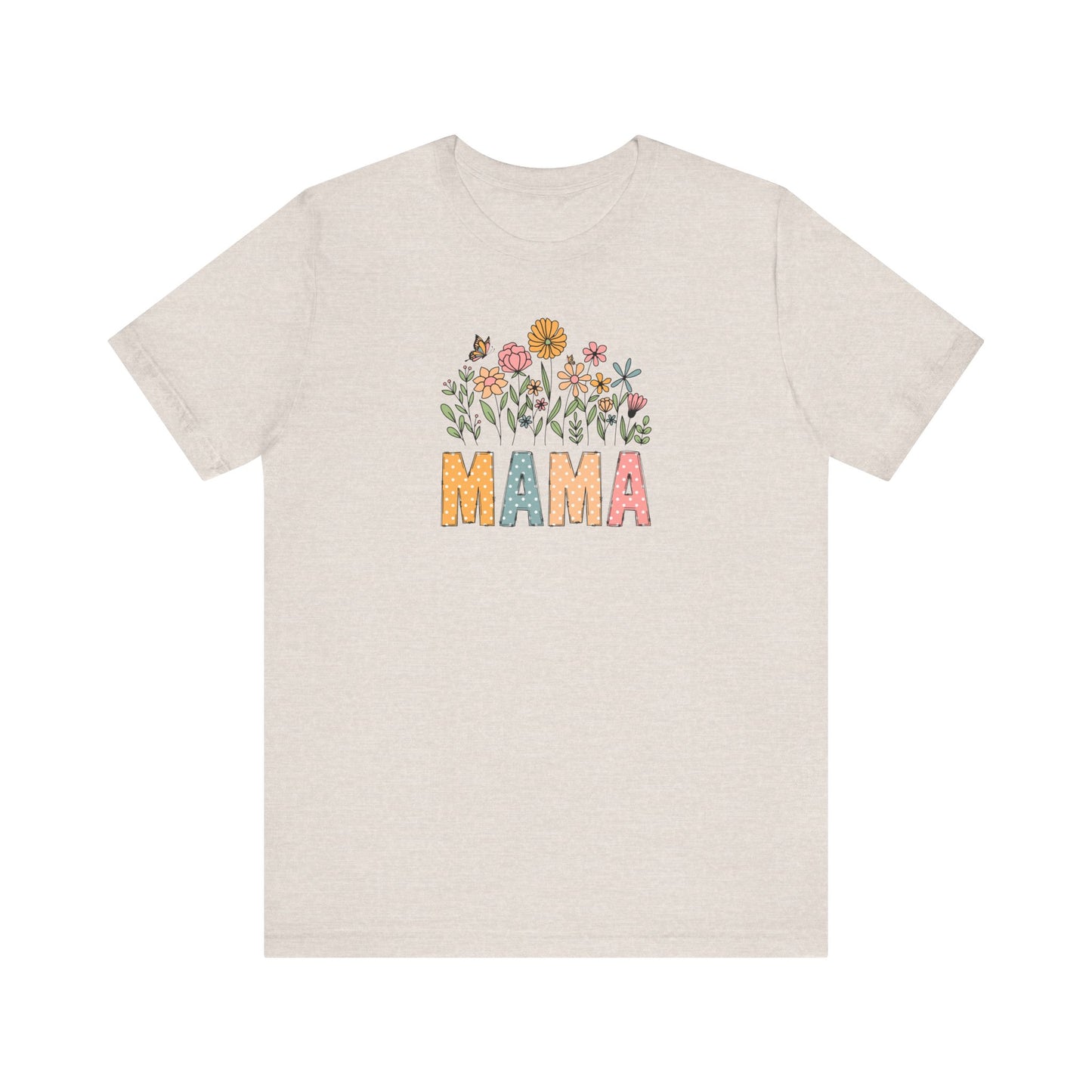 Floral Mama Tee - Perfect for Mother's Day, Baby Showers, Gifts for Moms, Casual Wear, Spring Fashion