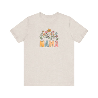 Floral Mama Tee - Perfect for Mother's Day, Baby Showers, Gifts for Moms, Casual Wear, Spring Fashion