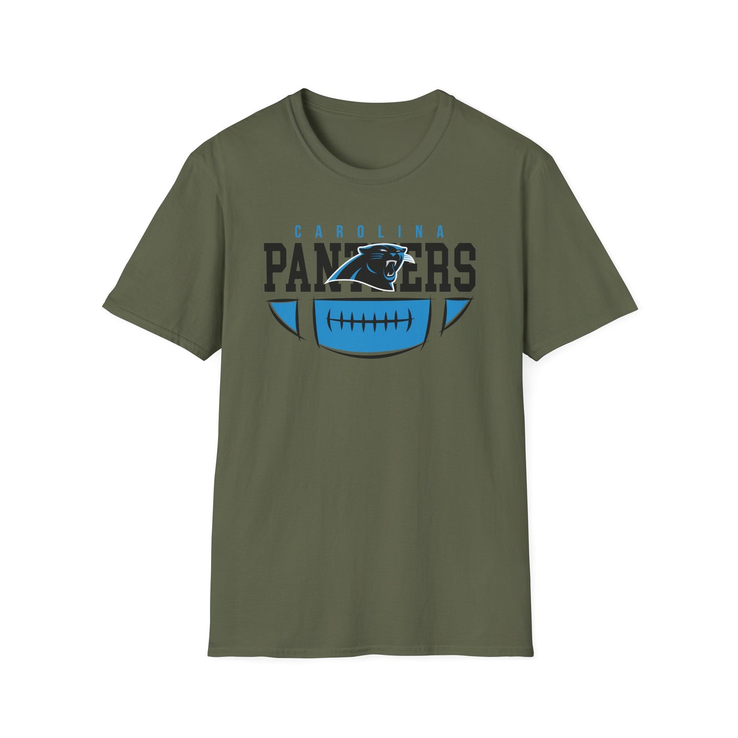 Panthers Logo Unisex Softstyle T-Shirt, Football Fan Tee, Game Day Shirt, Sports Apparel, Casual Wear, Gift for Fans